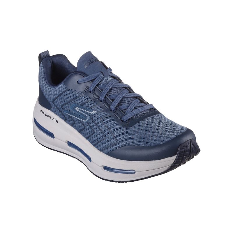 SKECHERS MAX CUSHIONING ARCH Navy Blue Running Shoes (UK 6)