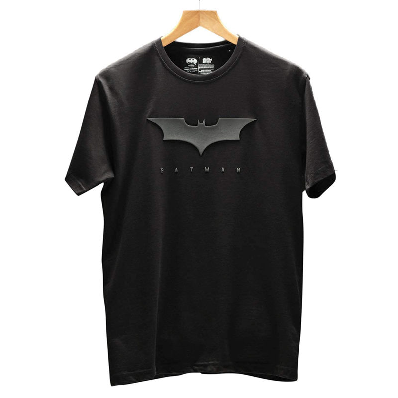 The Souled Store Men Official Batman 3D Logo Black T-Shirts (L)