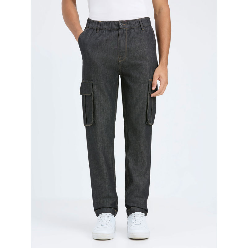 Pepe Jeans Men Black Mid Rise Denim Cargo (36)