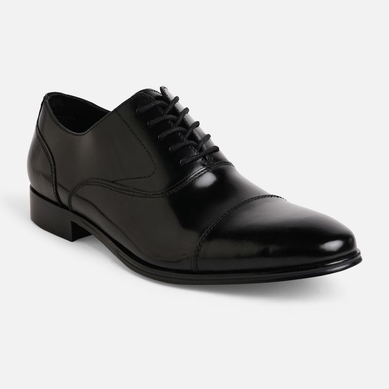 Buy Aldo Gregoryy Leather Black Solid Oxford Shoes Online