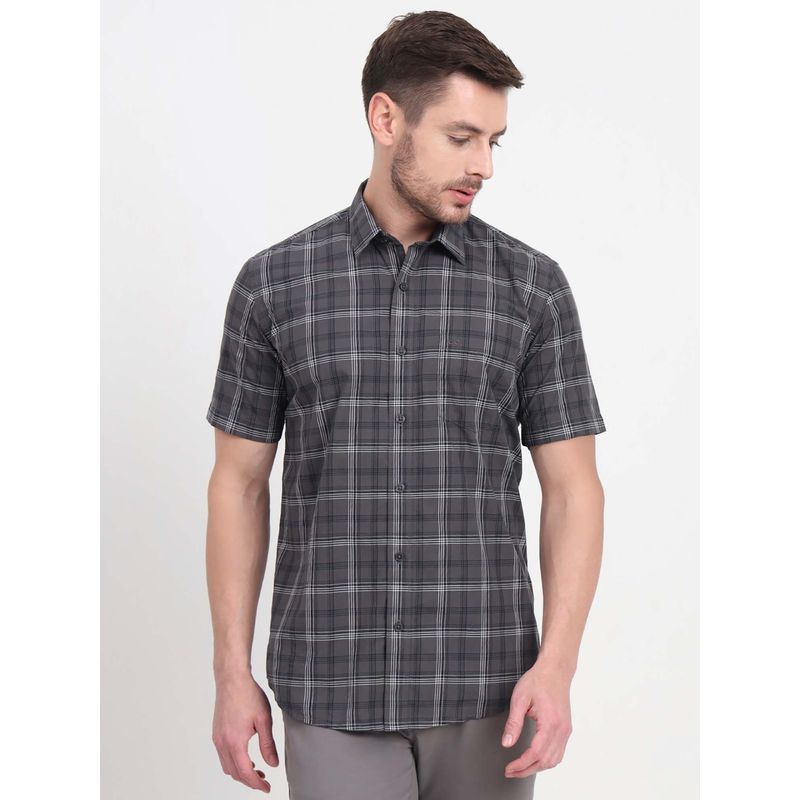 JadeBlue Men Green Checks Casual Shirt (39)