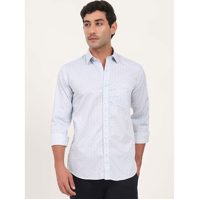 JadeBlue Men Blue Printed Casual Shirt (40)