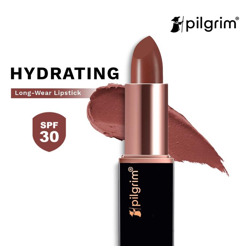 Pilgrim Matte Me Up Intense Colour Transferproof & Smudgeproof Bullet Lipstick - 04 Mocha Bliss