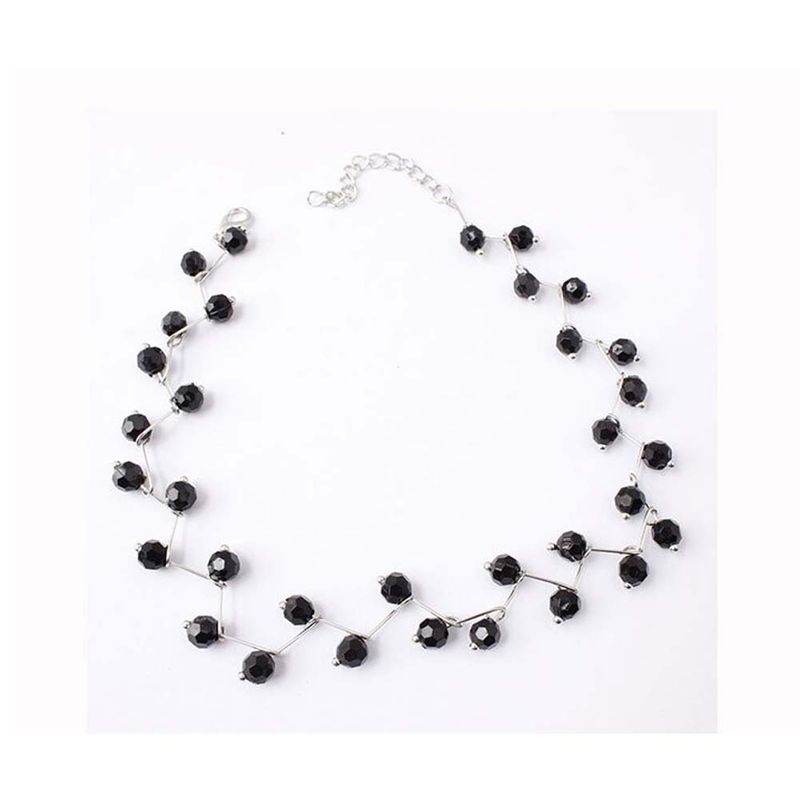 Ferosh Black Silver Pearl Choker 