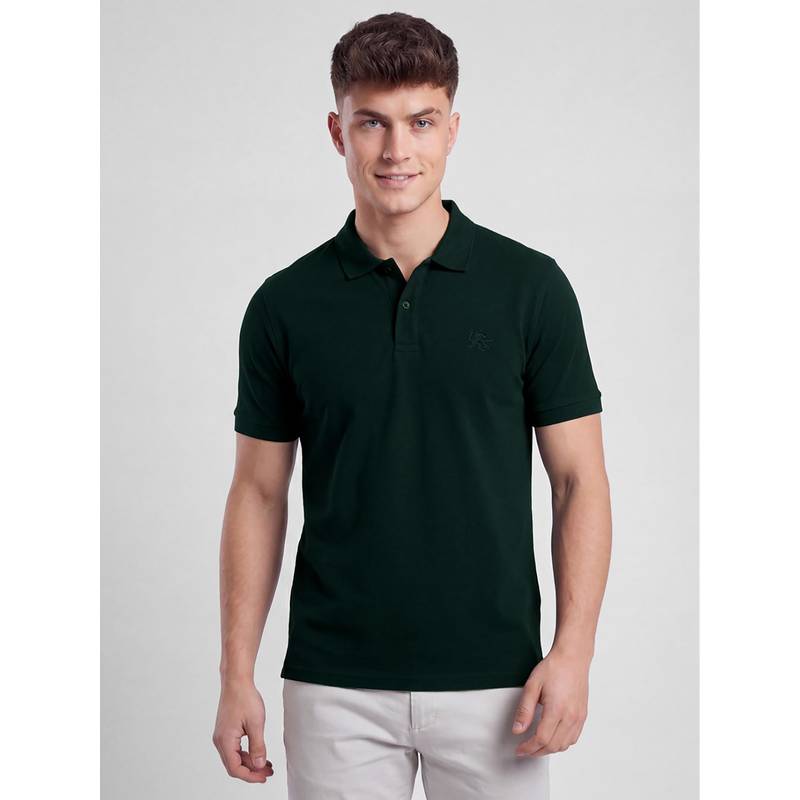 R&B Black Solid Mens Short Sleeves Polo T-Shirt (S)