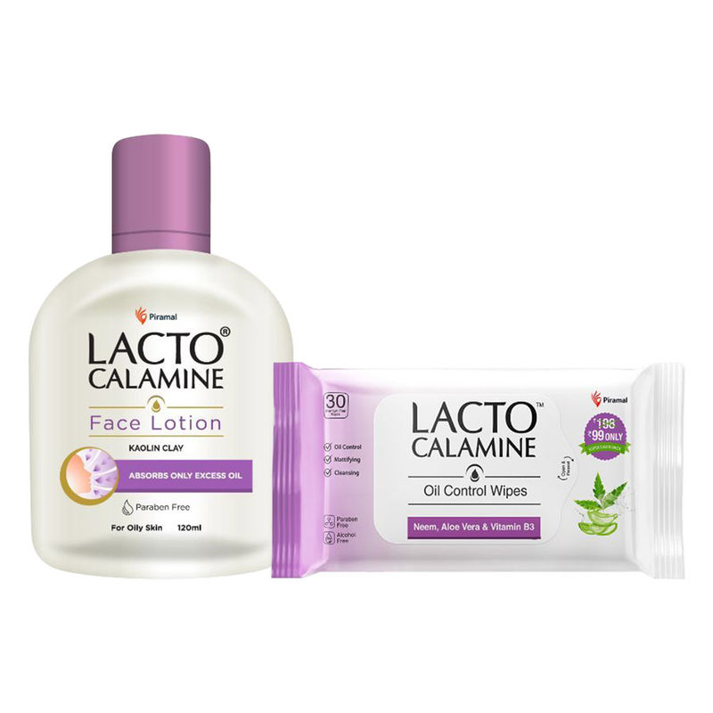 Buy Lacto Calamine Oil Control Therapy Face Lotion & Wipes Online
