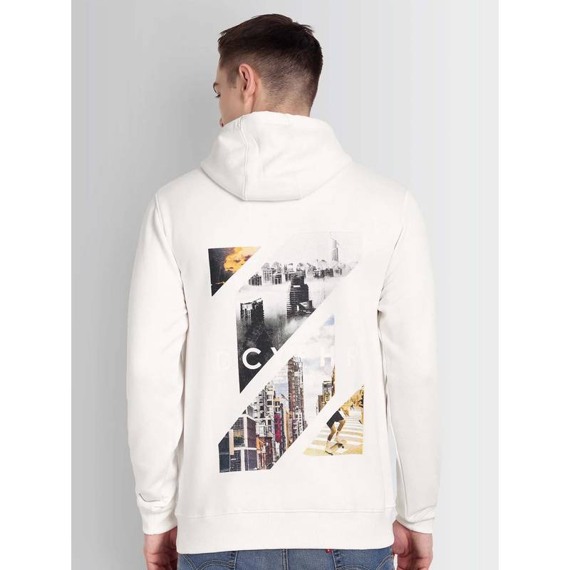 DCYPHR Retro Cityscape Hoodie - White (S)