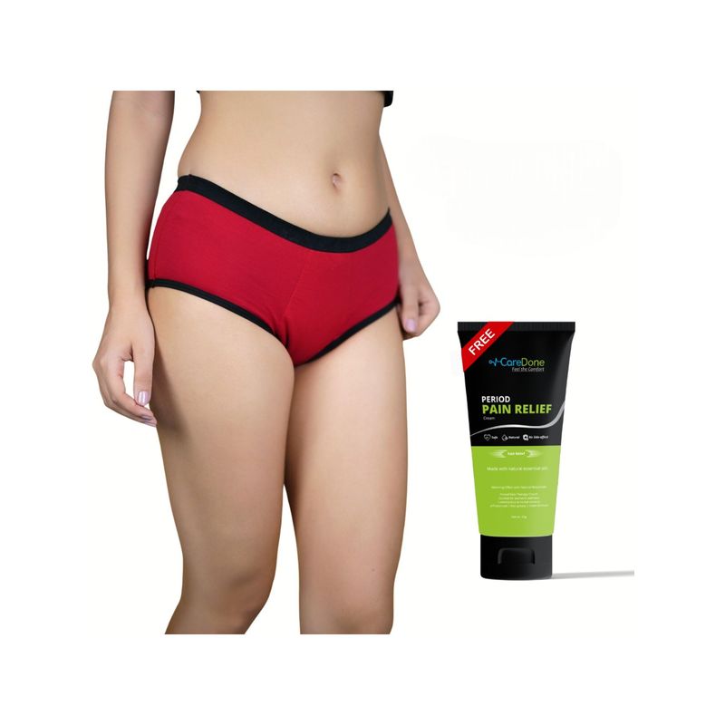 CareDone Leak Proof Period Panty with Free Period Pain Relief Cream (XS)