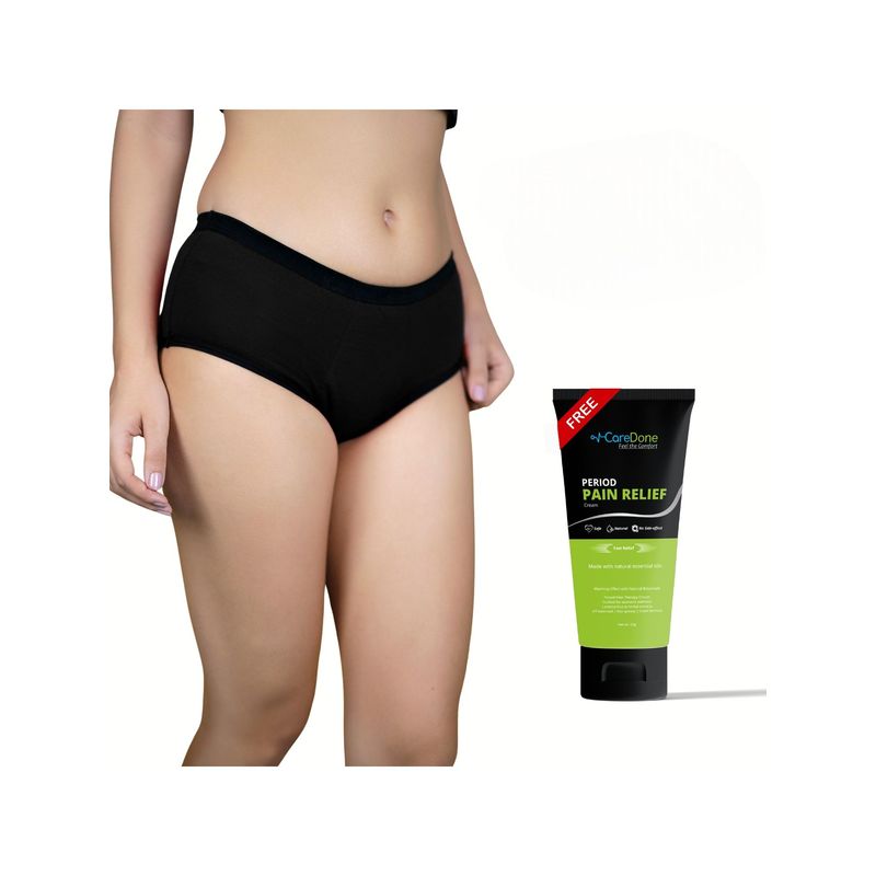 CareDone Leak Proof Period Panty with Free Period Pain Relief Cream (XS)