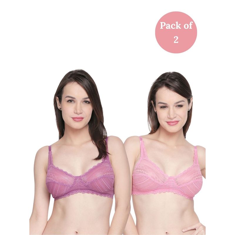 bodyline Maxtouch Double Layered Non-Wired with Adjustable Straps (Pack of 2) (32B)
