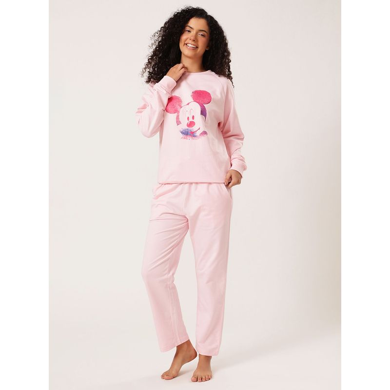 Clovia Cotton Terry Sweatshirt and Pyjama (L)