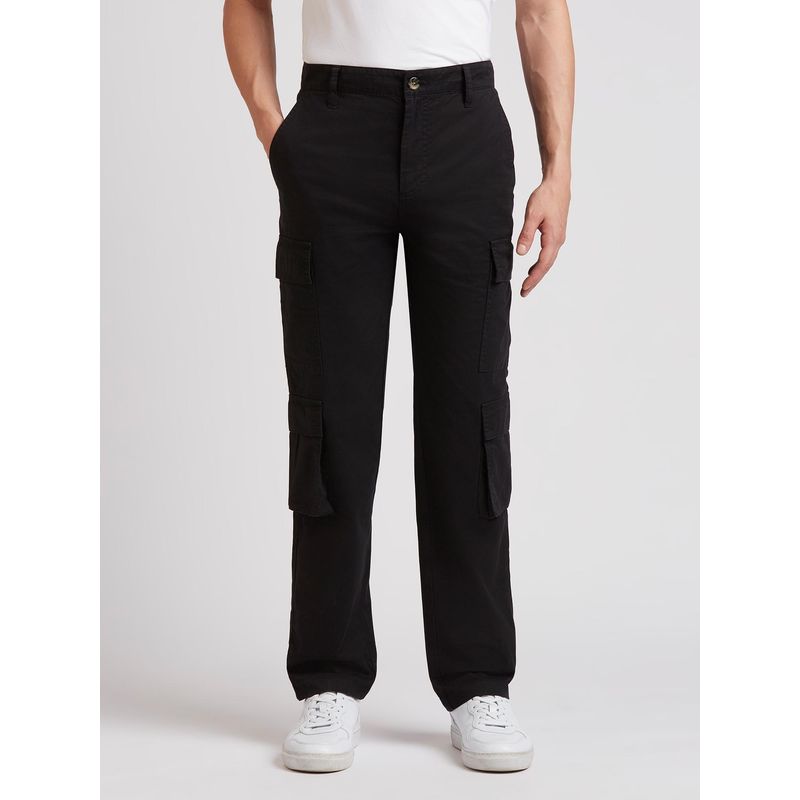 Pepe Jeans Black Mid Waist Cargo Pant (38)