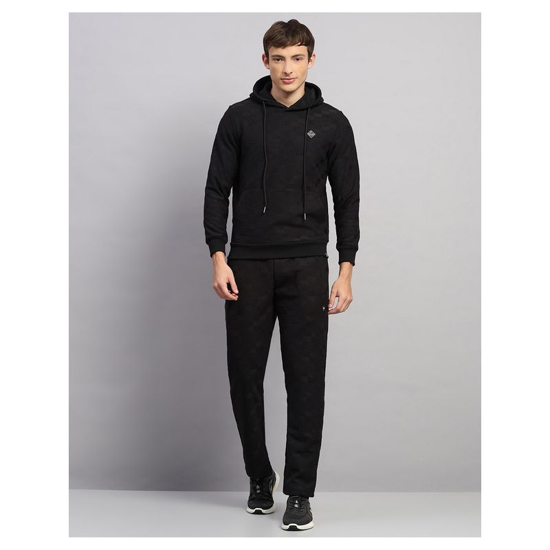 Monte Carlo Mens Black Regular Fit Hooded Neck Winter Tracksuit (M)