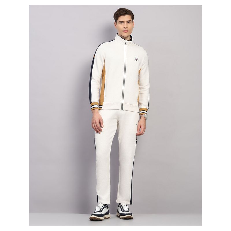 Monte Carlo Mens White Regular Fit High Neck Winter Tracksuit (M)