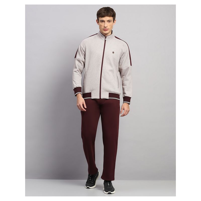 Monte Carlo Mens Wine Regular Fit High Neck Winter Tracksuit (M)
