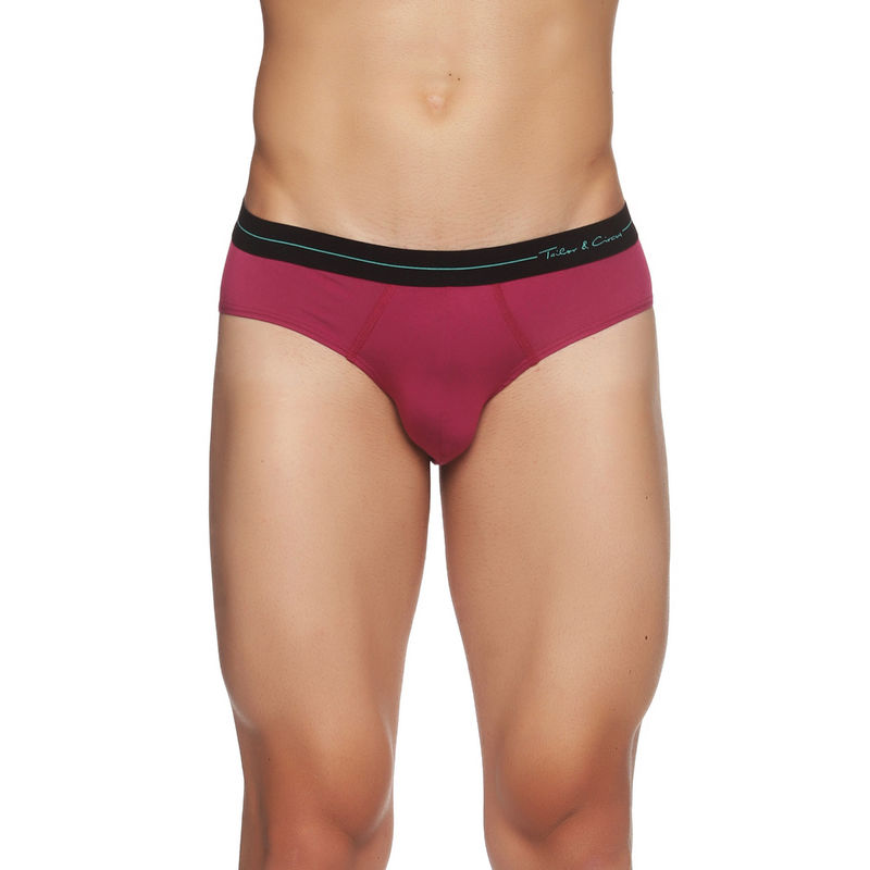 Tailor and Circus Pure Soft Anti-Bacterial Beechwood Briefs-Maroon Maroon (S)