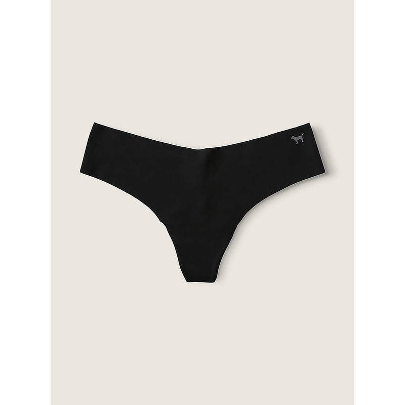 Victoria's Secret Women Black No-Show Thong Panty (XS)
