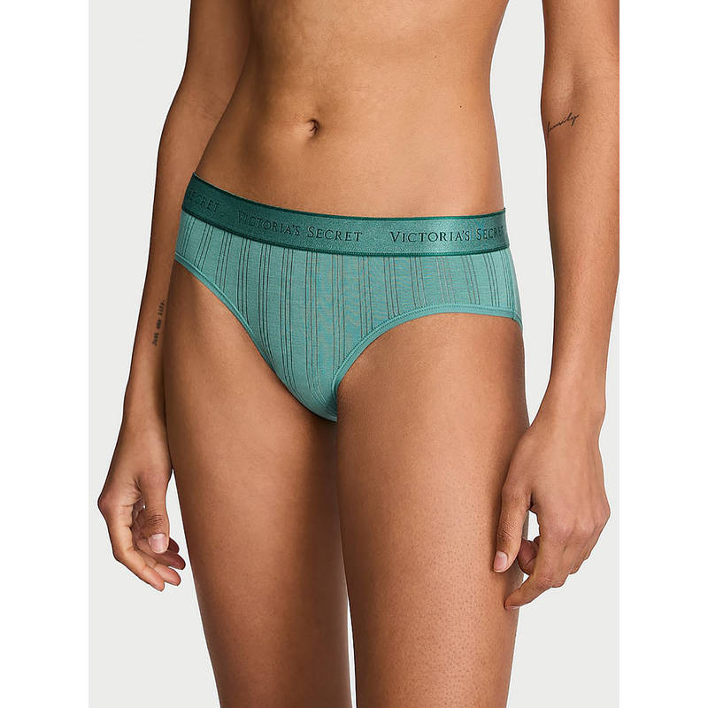 Victoria's Secret Women Green Hiphugger Brief Panty (S)