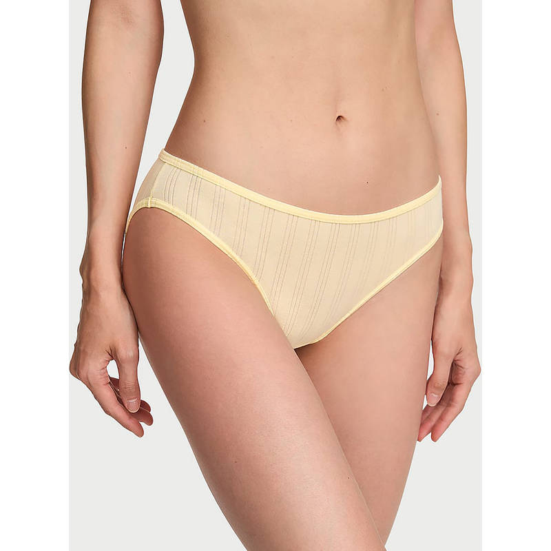 Victoria's Secret Women Yellow Ultra-Fine Bikini Panty (L)