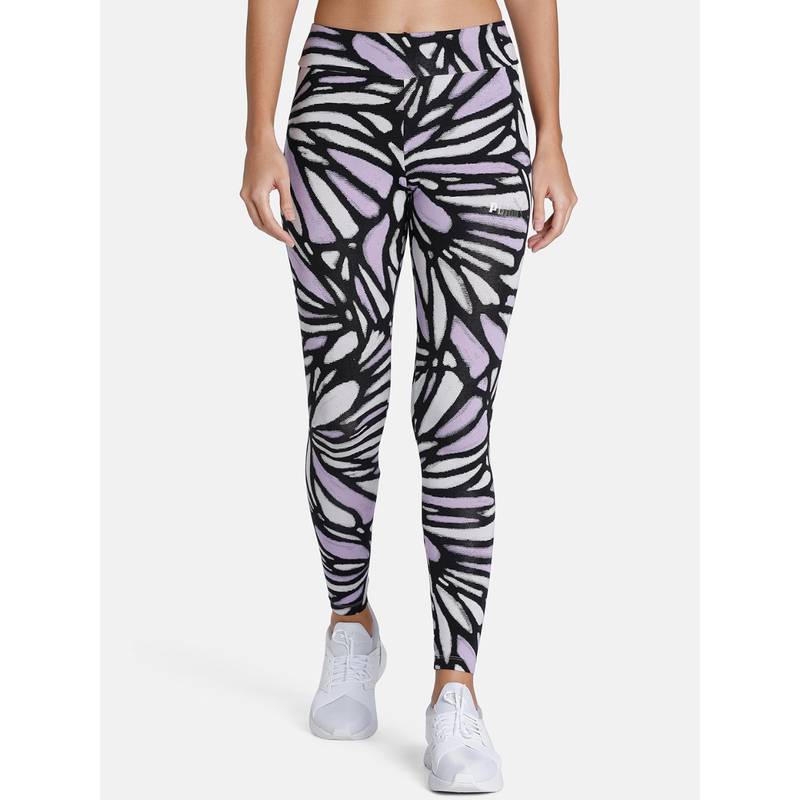 Puma Ess Monarch Aop Womens Black Tights (S)