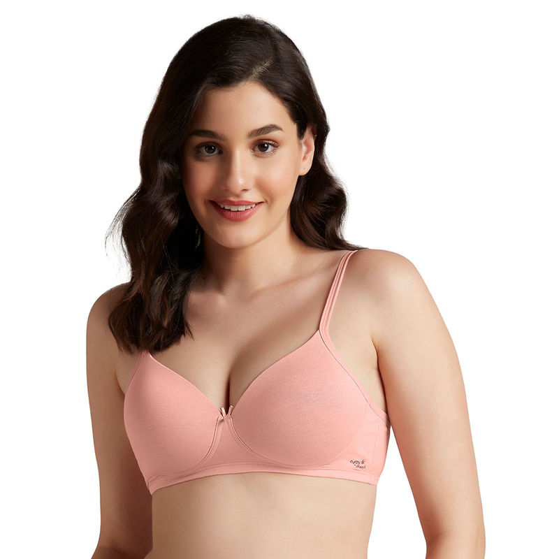 Amante Pink Padded Non-Wired Simply Soft T-Shirt Bra (34C)