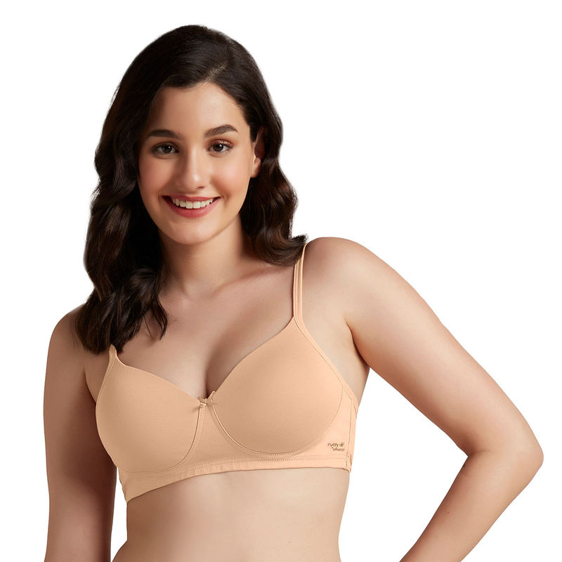 Amante Nude Padded Non-Wired Simply Soft T-Shirt Bra (32D)