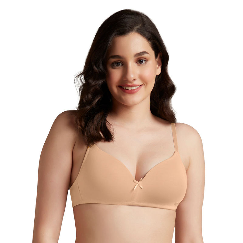 Amante Nude Padded Non-Wired Smooth Style T-Shirt Bra (34D)