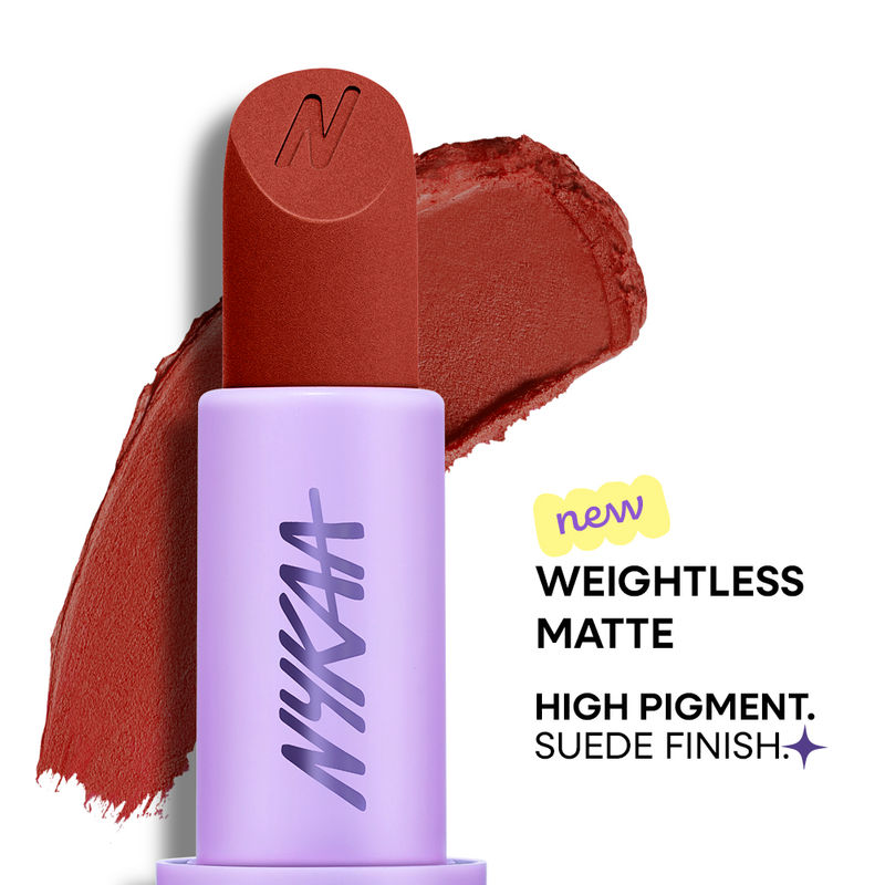 Nykaa Superlight Powder Matte Feathertouch Lipstick with High Pigment