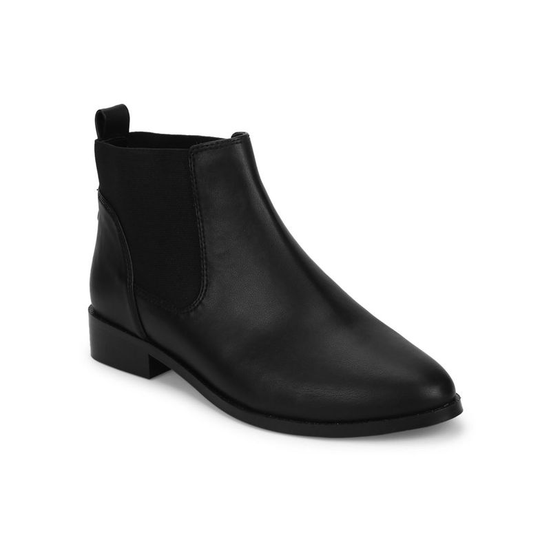 Truffle Collection Black Solid Boots (UK 3)