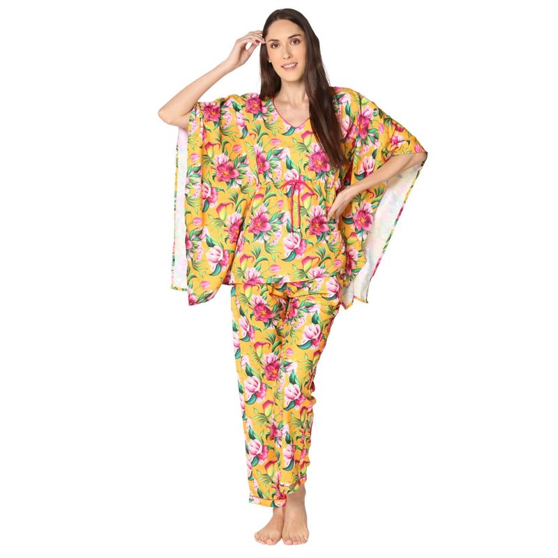 Buy Pyjama Party Bloom Kaftan Pj Set Cotton Rayon Pj Set In Kaftan