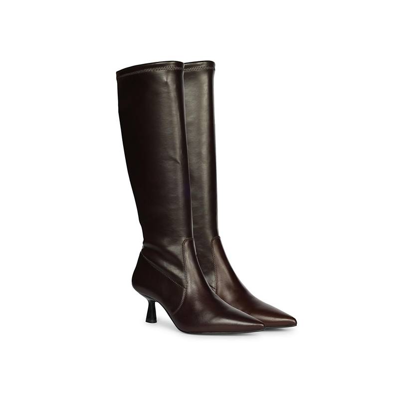 Saint G Women Brown Leather Casual Boots (EURO 36)