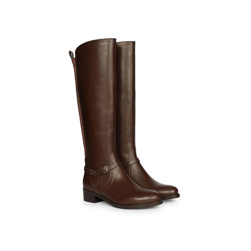 Saint G Women Brown Leather Knee High Casual Boots (EURO 36)