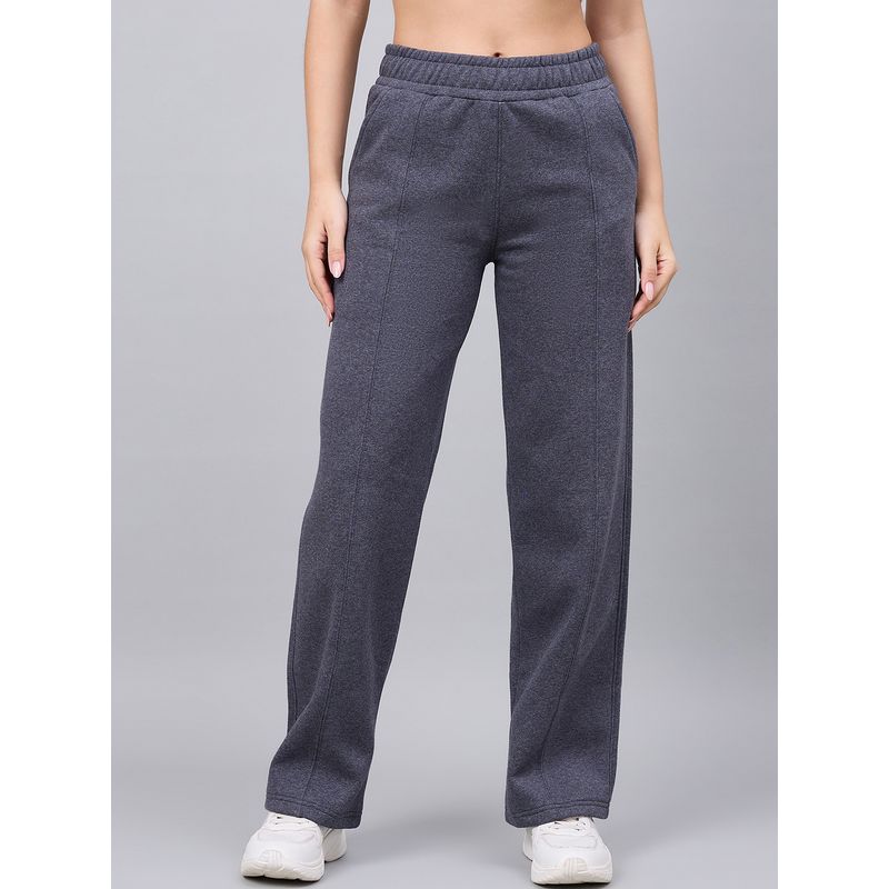98 Degree North Women Charcoal Fleece Straight Trackpant (S)