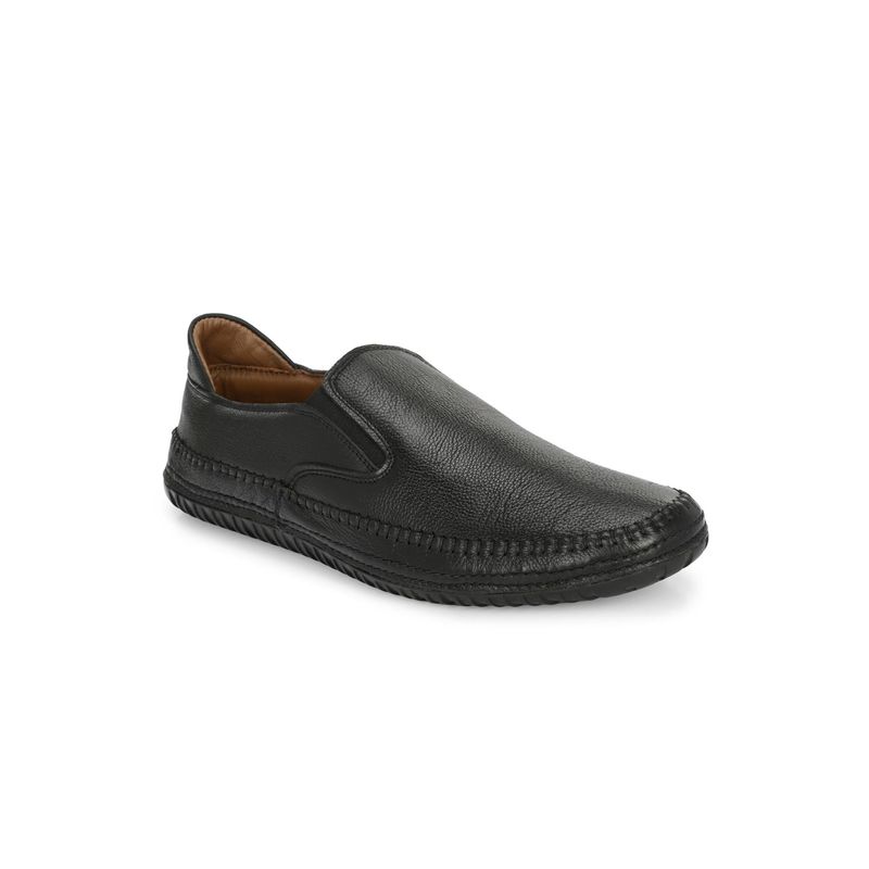 Alberto Torresi Black Genuine Leather Flexible Shoe with PU Footbed (EURO 43)