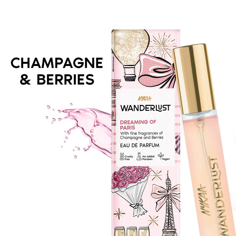 Nykaa Wanderlust Dreaming of Paris Mini Travel Size EDP for Women - Champagne & Berries Perfume