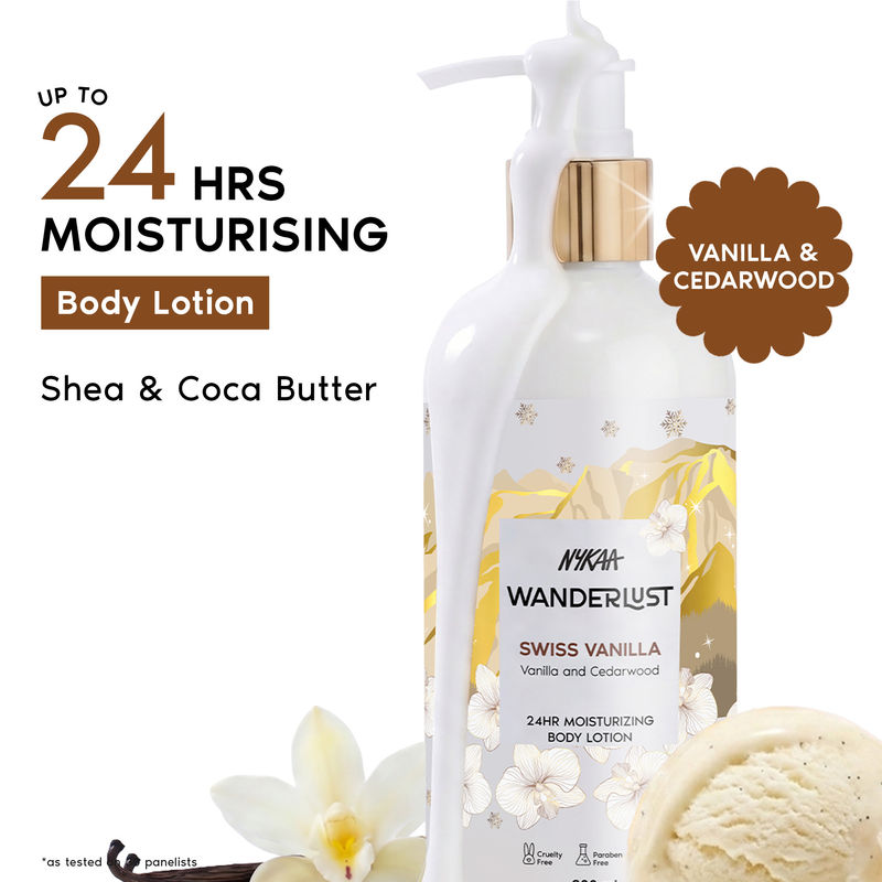 Wanderlust Swiss Vanilla 24Hr Hydrating Body Lotion
