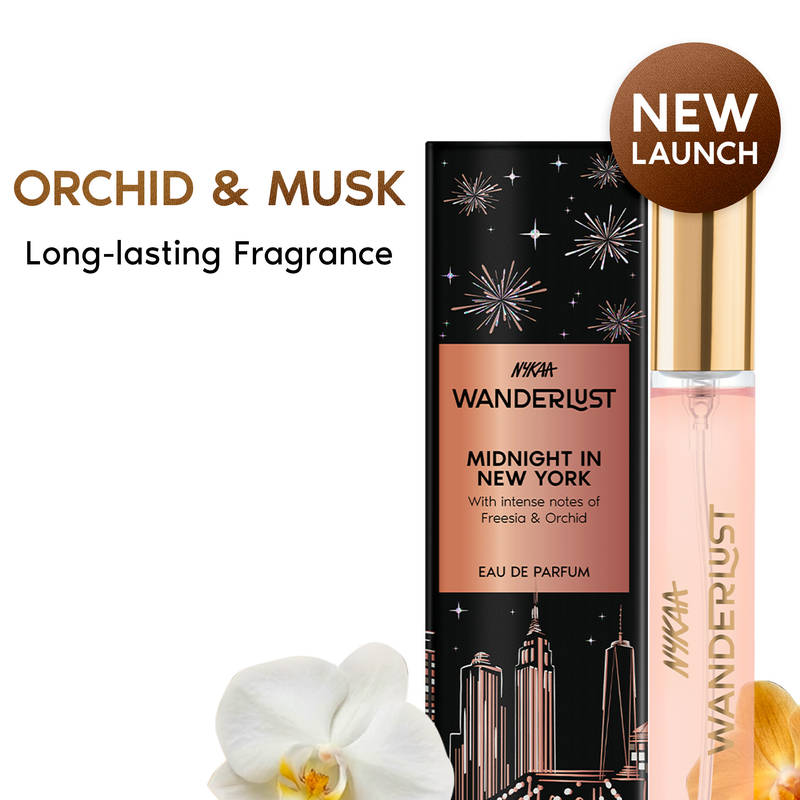 Nykaa Wanderlust Midnight in New York Mini Travel Size EDP for Women - Orchid & Musk Perfume