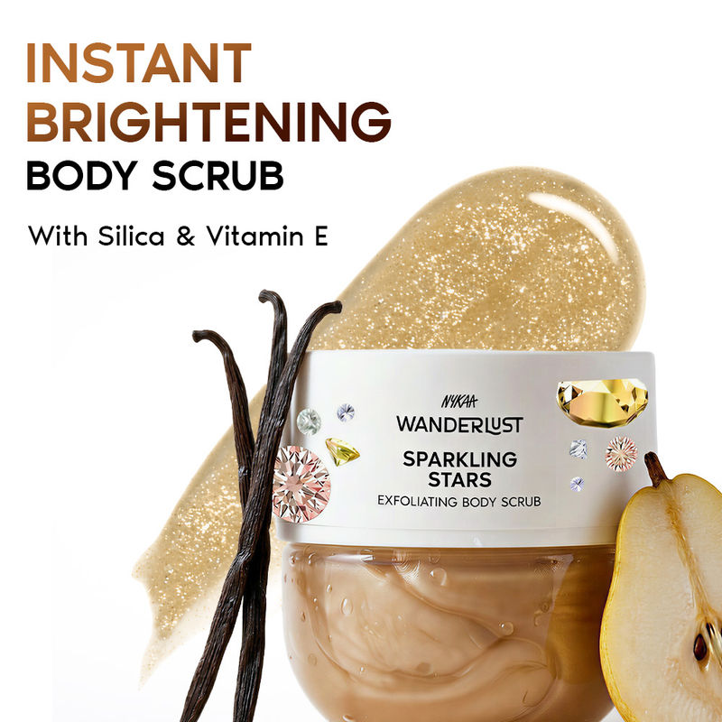 Nykaa Wanderlust Exfoliating Sparkling Stars Body Polish Scrub - Instant Brightening & Smooth Skin