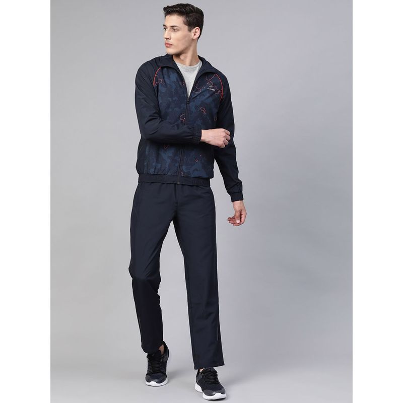 Alcis Men Navy Blue Printed Sports Tracksuit (XXL)