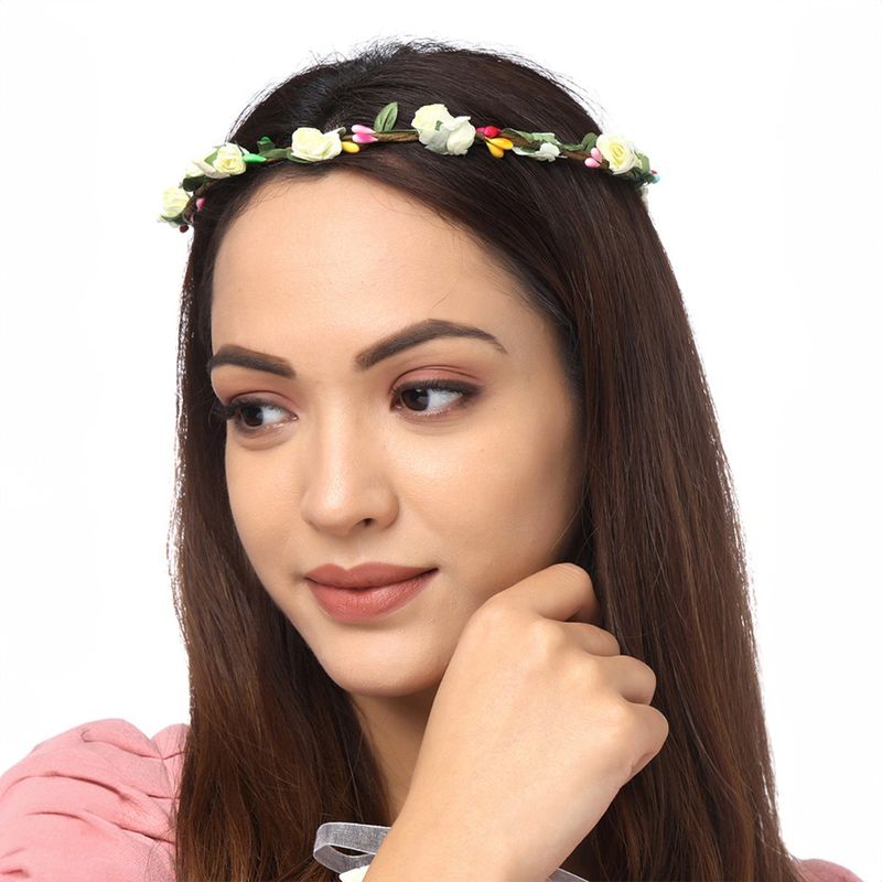 Buy Yellow Chimes White Floral Tiara Bridal Tiara Online