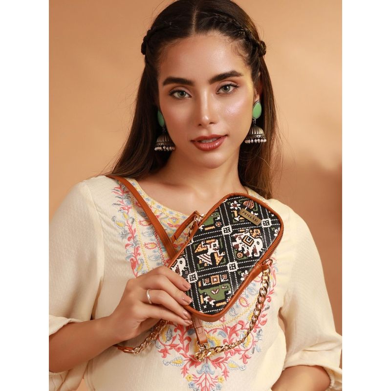 Priyaasi Black Patola Cross Body Bag Buy Priyaasi Black Patola Cross