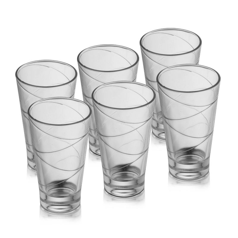 At Home by Nilkamal Arias 265 ml Beer Glasses (Set of 6) Buy At Home