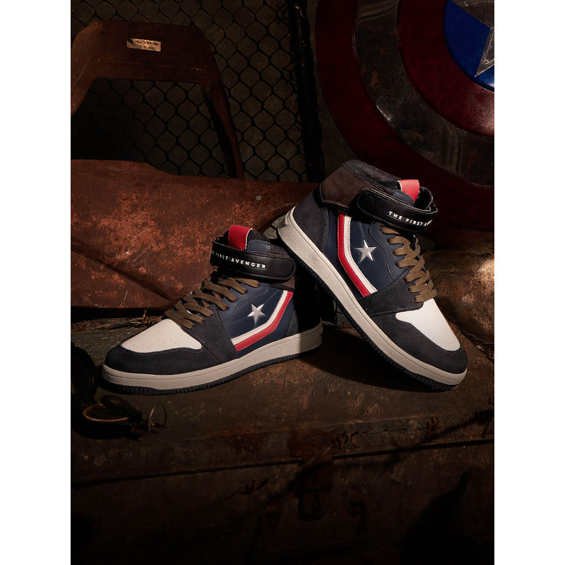 Buy The Souled Store Official Captain America Super Soldier Men High Top Sneakers Online