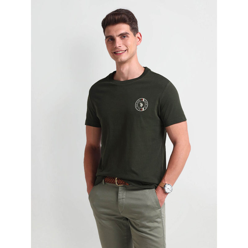 U.S. POLO ASSN. Slim Fit Cotton T-Shirt Olive (L)