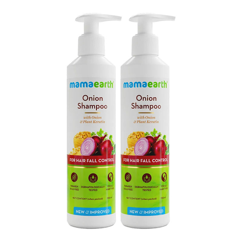 Mamaearth Onion Shampoo - Pack Of 2: Buy Mamaearth Onion Shampoo - Pack Of  2 Online at Best Price in India | Nykaa