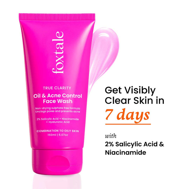 Foxtale True Clarity Oil And Acne Control Face Wash