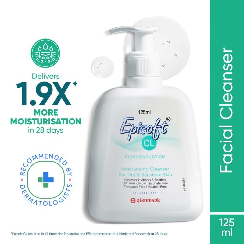Episoft Cleanser For Dry & Sensitive Skin, Daily Gentle Face Cleanser For Men & Women