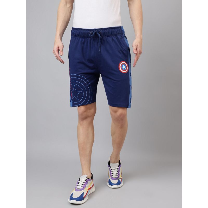 Free Authority Official Captain America Graphic Regular Fit Shorts for Young Men (38)