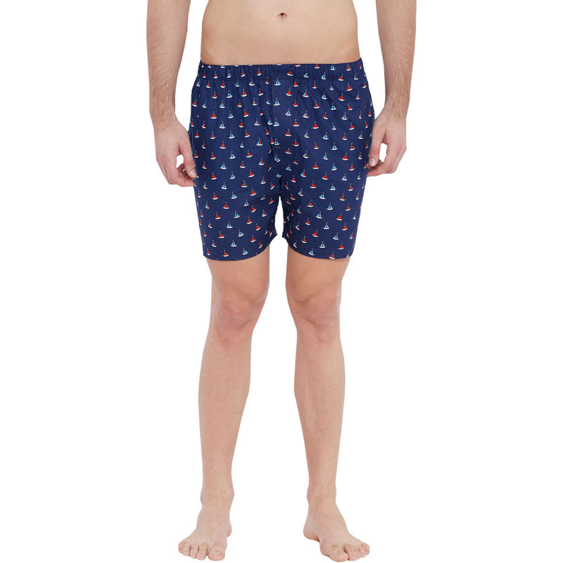 XYXX Super Combed Cotton Printed Boxers For Men - Blue (S)