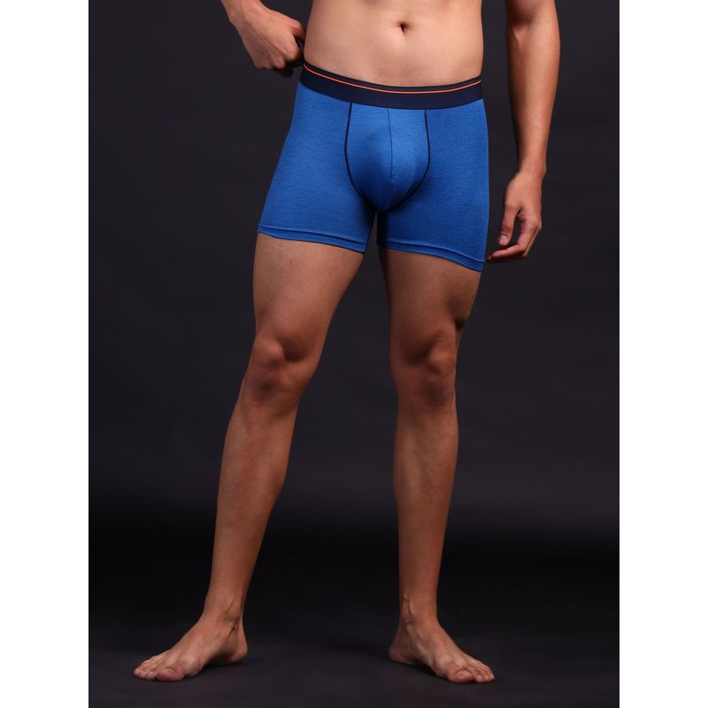 Technosport Men Solid Underwear with ELASTO LITE Trunks, Blue (XL)